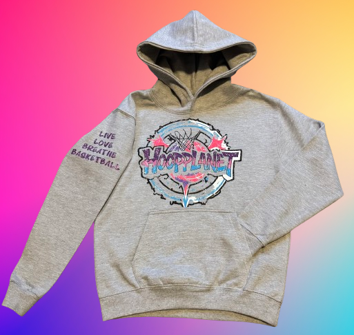HoopPlanet Kids Live Love Breathe Basketball She Hoops Hoodie