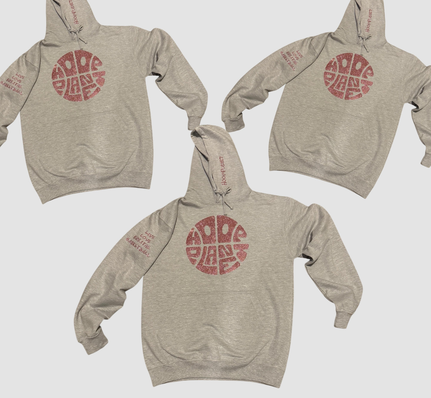 HoopPlanet Live Love Breathe Basketball SHE HOOPS Hoodie