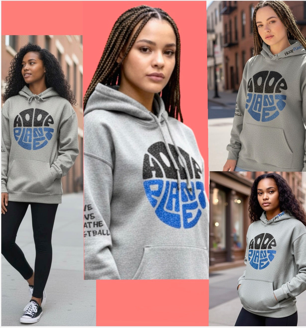 HoopPlanet Live Love Breathe Basketball SHE HOOPS Hoodie